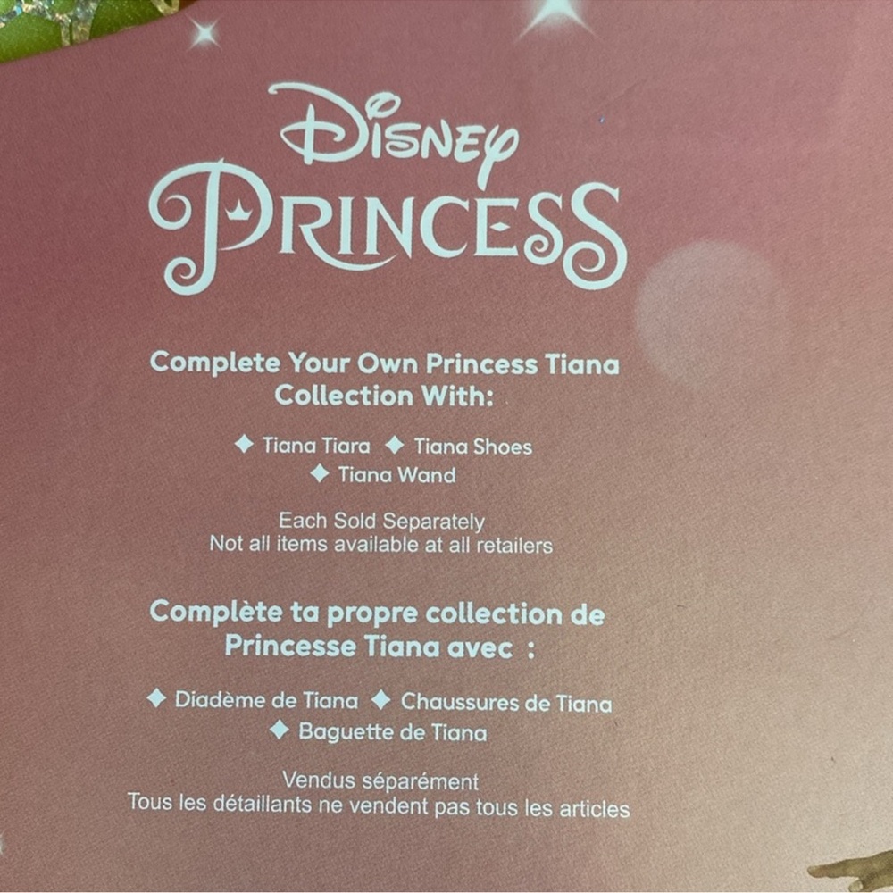 Disney Princess Tiana Collection - Green and Sparkly Set - Like New - Picture 7 of 9